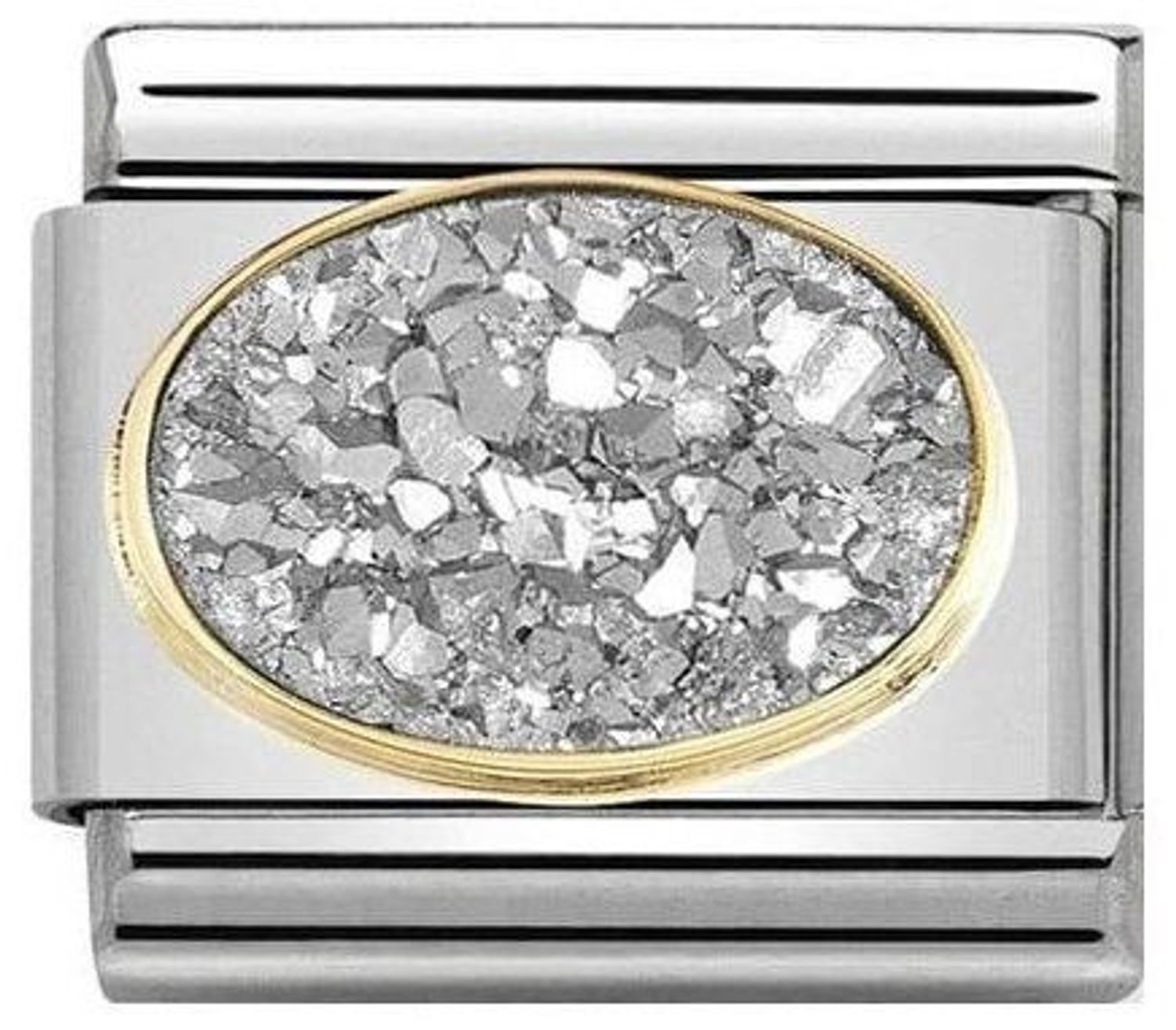 Nomination - Link 18K zawieszka złoto 'Agat Druzy srebrny' 030518 01 biżuteria nomination nomination zawieszki nomination baza.jpg